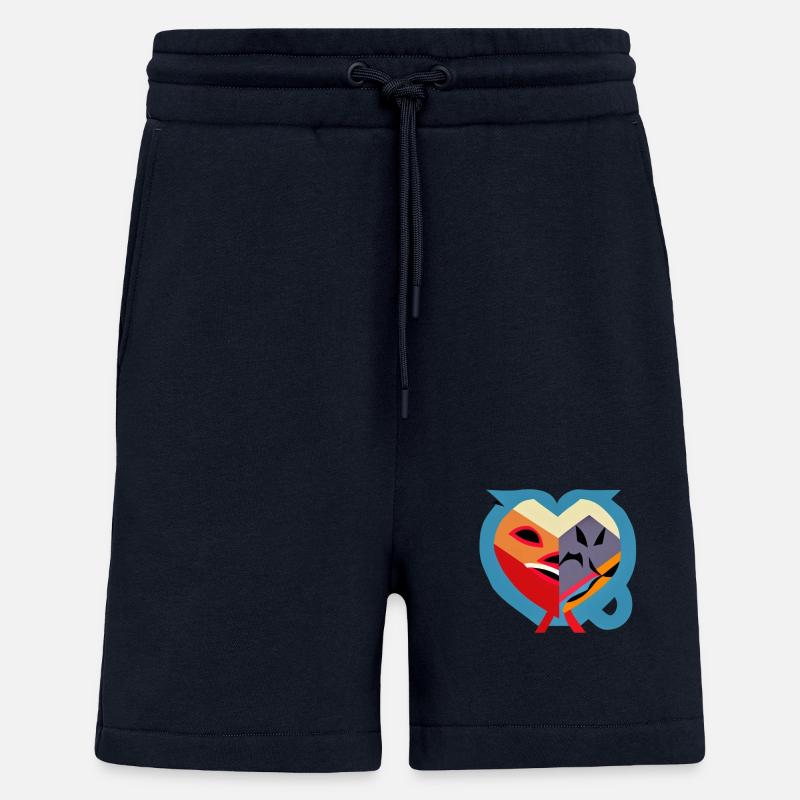 Les deux faces du cœur - Short bio décontracté fabriqué en UE - DARK NAVY