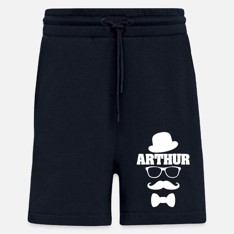 Prénom Arthur - Short bio décontracté fabriqué en UE - DARK NAVY