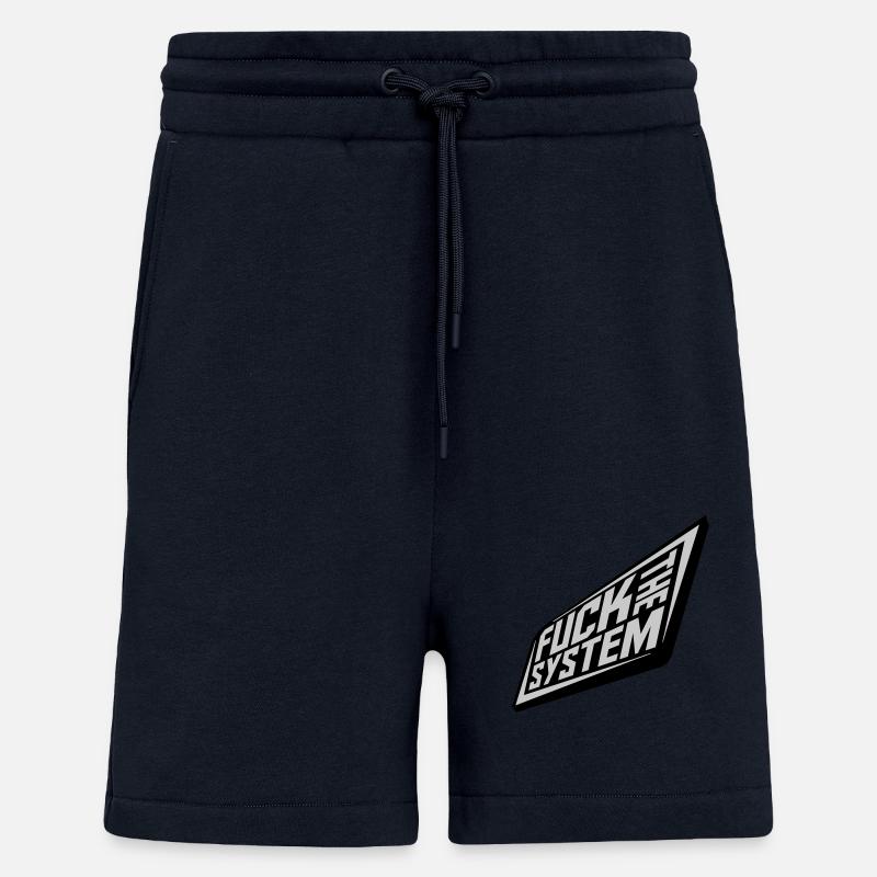 Punk baise le système - Short bio décontracté fabriqué en UE - DARK NAVY