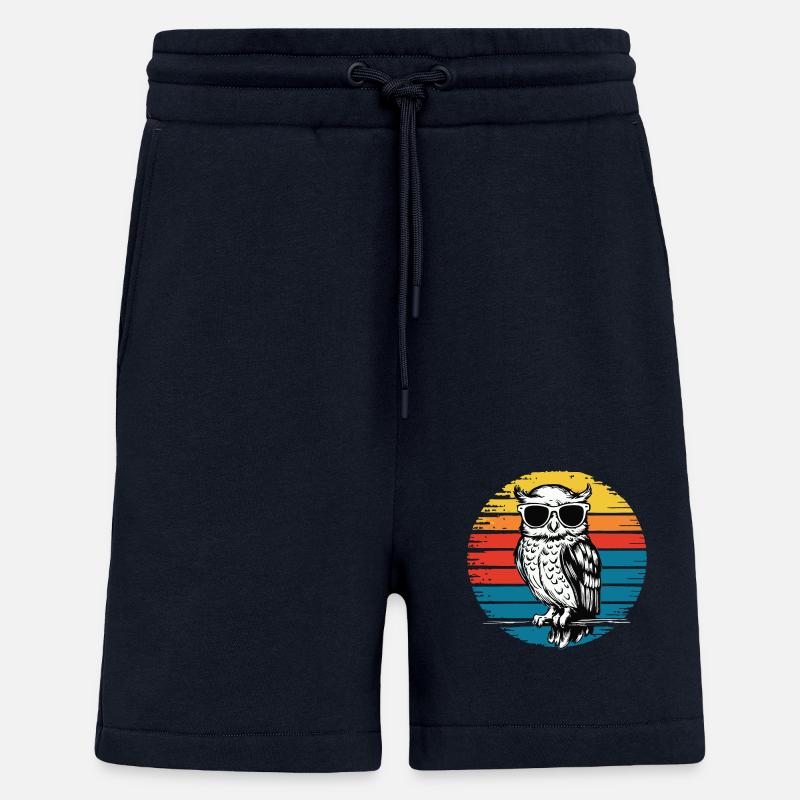 Nachteule Eule Eulen Vogel - Shorts - made by SPREAD - DARK NAVY
