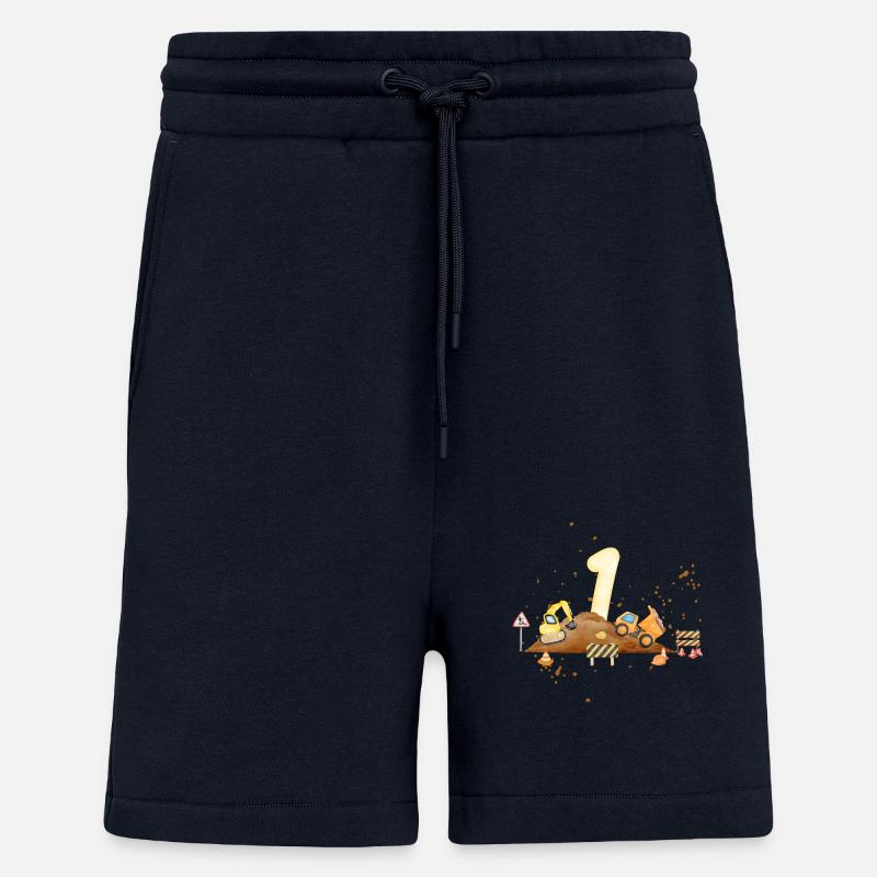 1st anniversary construction site - Shorts - made by SPREAD - DARK NAVY