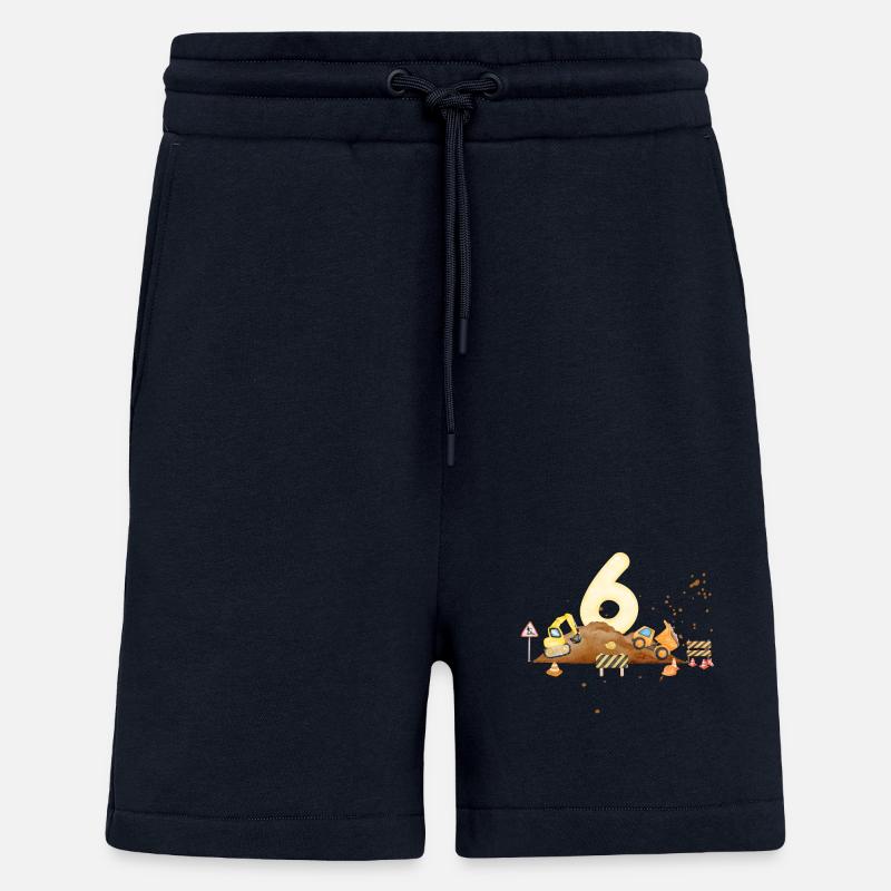 6e anniversaire chantier de construction - Short bio décontracté fabriqué en UE - DARK NAVY