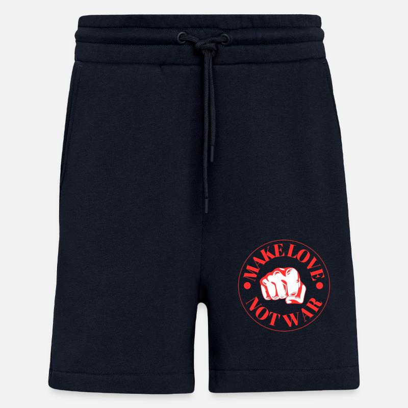 Make Love - Not War - Shorts - made by SPREAD - DARK NAVY