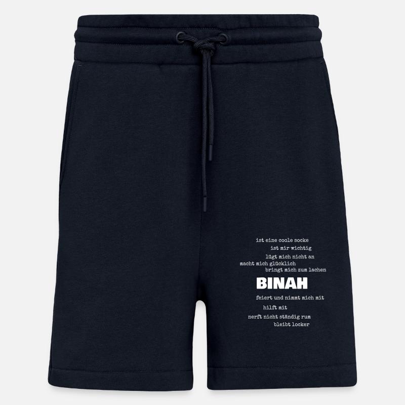Binah comme dictons - Short bio décontracté fabriqué en UE - DARK NAVY