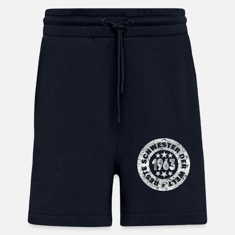 Né en 1963 - Short bio décontracté fabriqué en UE - DARK NAVY