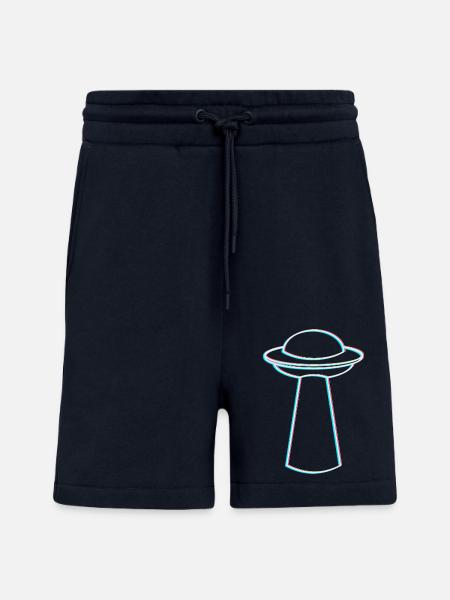 UFO Glitch – Rave & Techno Vibes - Shorts - made by SPREAD - DARK NAVY