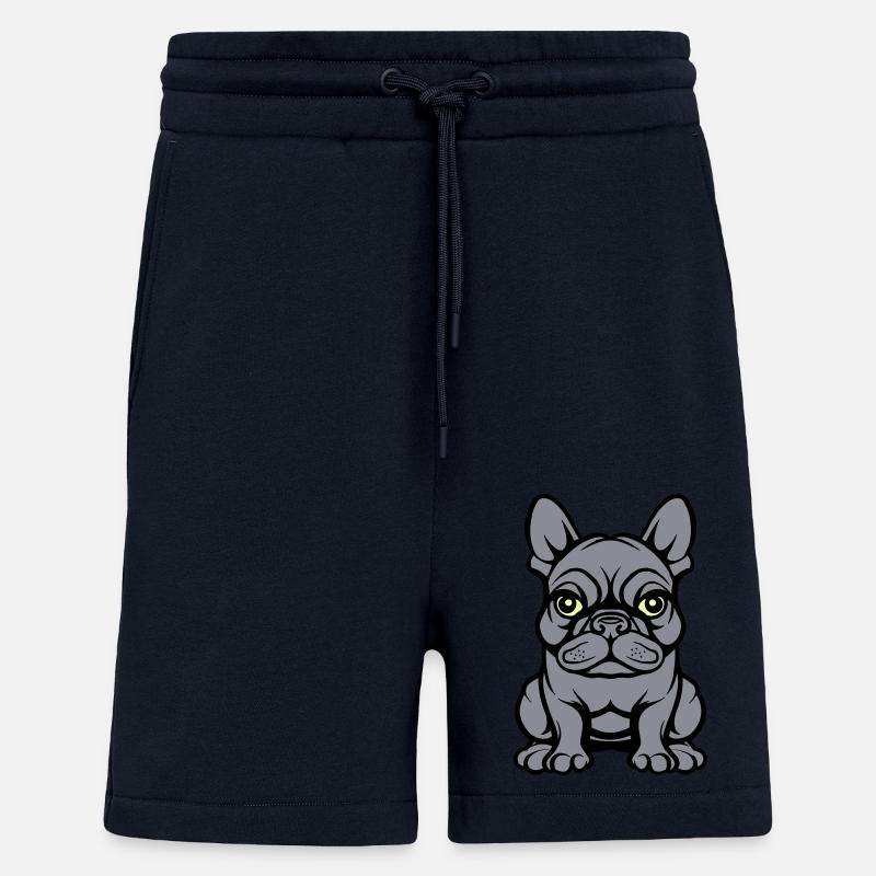 bulldogg hund comic - Shorts - made by SPREAD - DARK NAVY