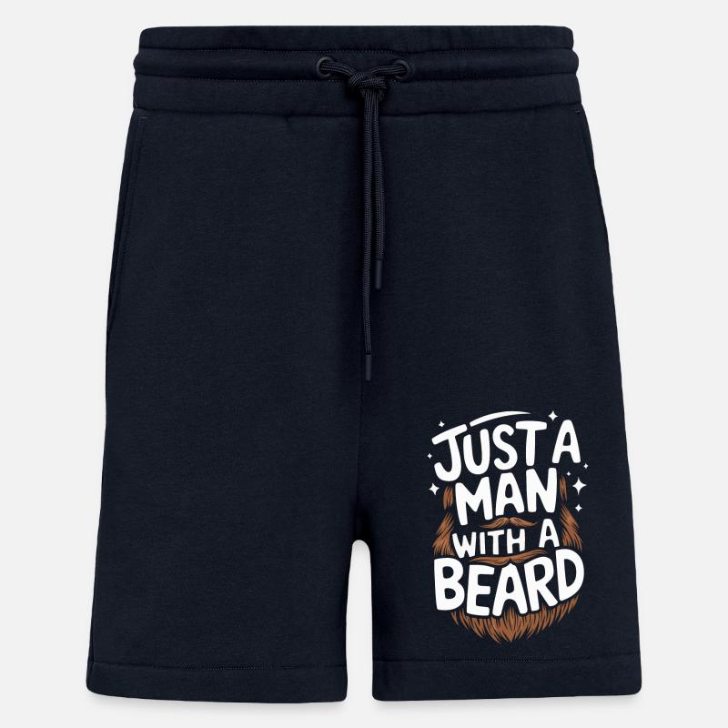 Beard Mustache Bearded Men - Shorts - made by SPREAD - DARK NAVY
