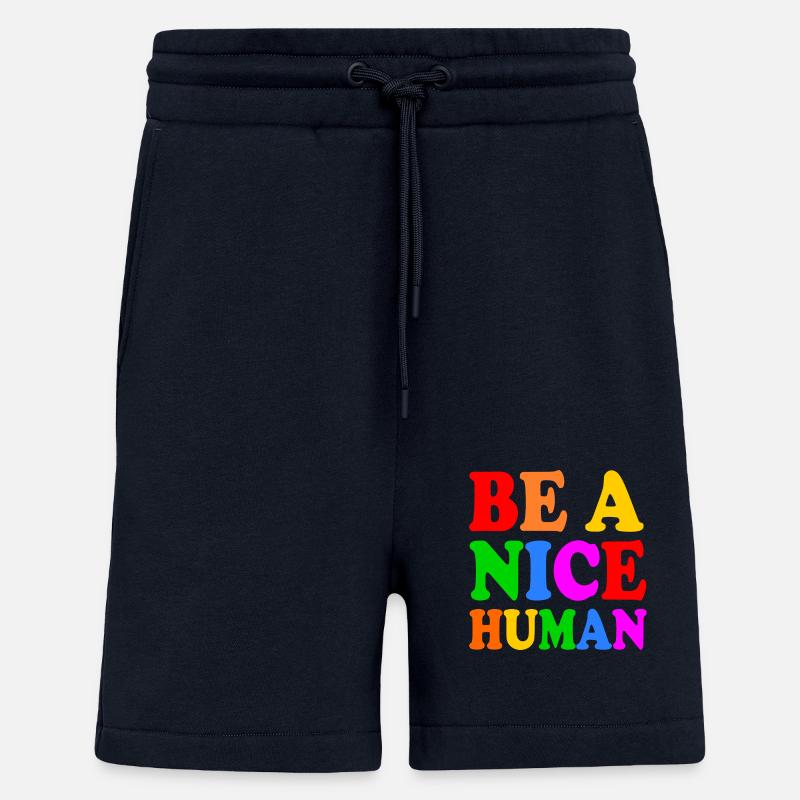 Be a nice human - Shorts - made by SPREAD - DARK NAVY