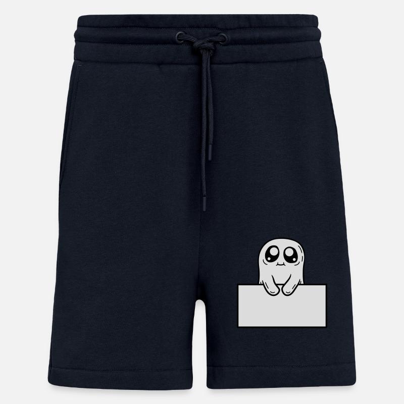 Ghost Shows Shield Cartoon - Shorts - made by SPREAD - DARK NAVY