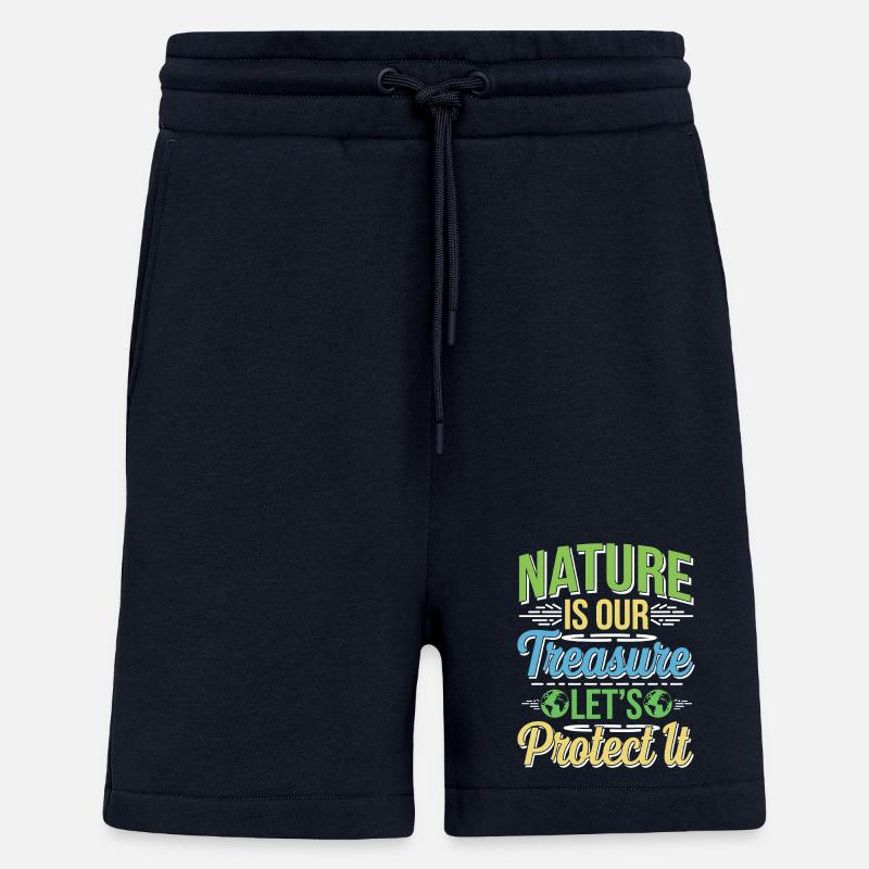 Earth Day - There is No Planet B! - Shorts - made by SPREAD - DARK NAVY