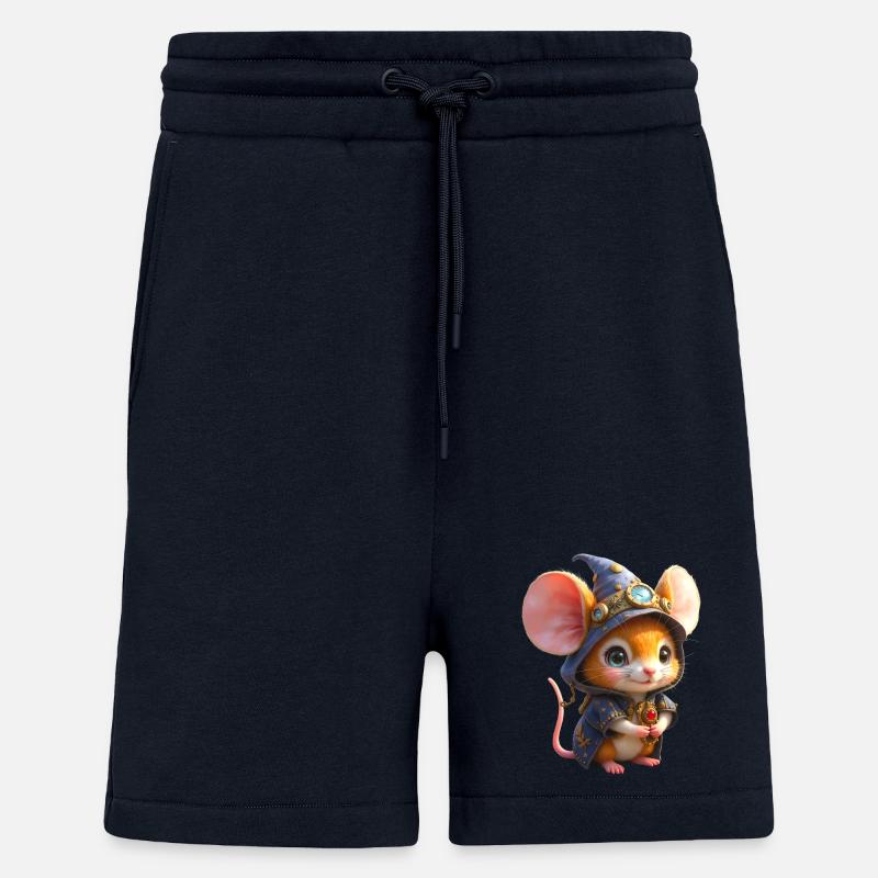 Blue Steampunk Wizard Mouse - Shorts - made by SPREAD - DARK NAVY