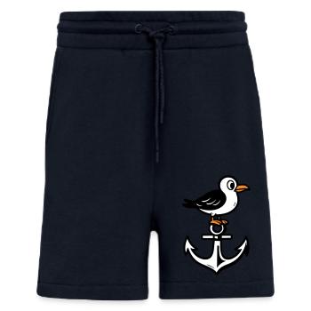 Seagull Anchor Comic - Shorts - made by SPREAD - DARK NAVY - Front
