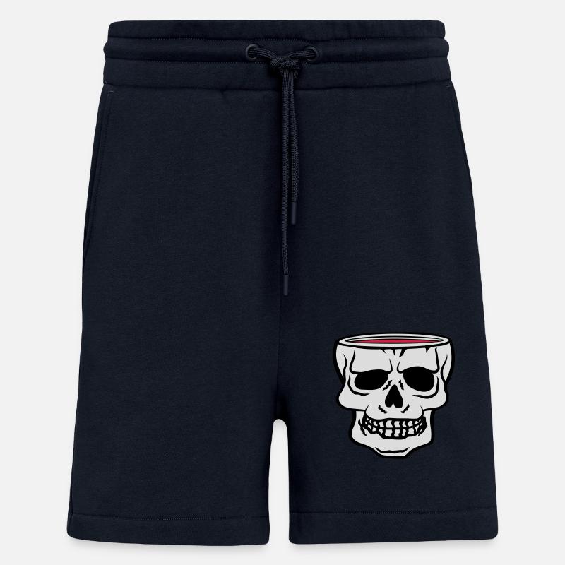 Mug Skull Horreur Halloween - Short bio décontracté fabriqué en UE - DARK NAVY