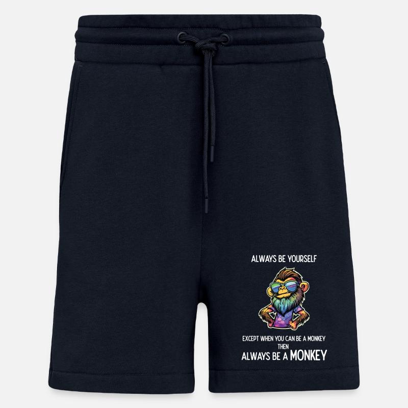 Always Be a Monkey - Shorts - made by SPREAD - DARK NAVY