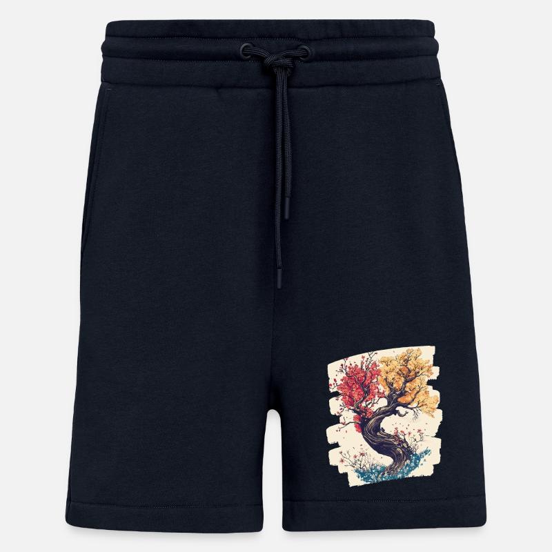 Spring Spring Beginning Flower Flowers - Shorts - made by SPREAD - DARK NAVY