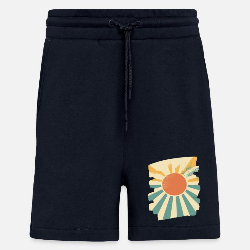 Coucher de soleil d’été - Short bio décontracté fabriqué en UE - DARK NAVY