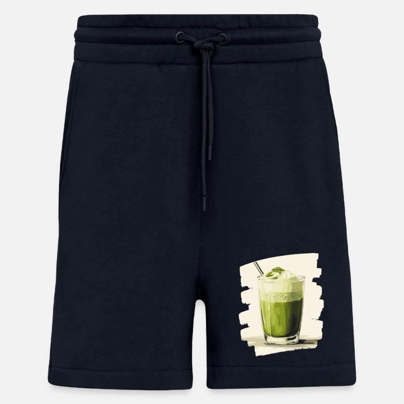 Matcha Latte Lover Thé vert - Short bio décontracté fabriqué en UE - DARK NAVY