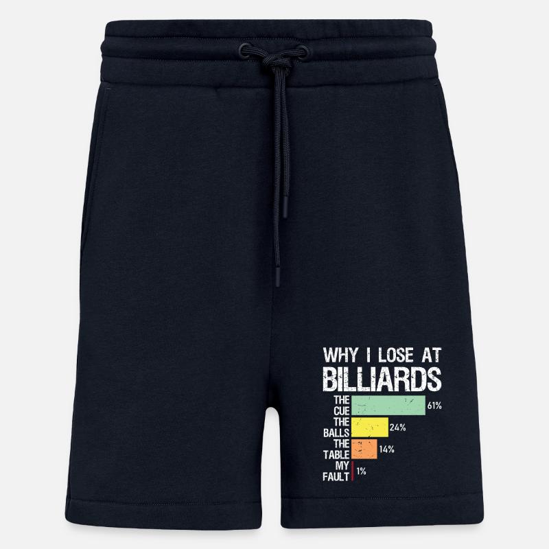 pourquoi je perds au billard - Short bio décontracté fabriqué en UE - DARK NAVY