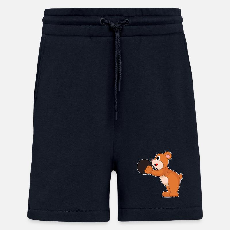 Bear Bowling Bowling Ball - Shorts - made by SPREAD - DARK NAVY
