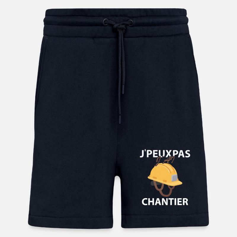 Je peux pas J'ai Chantier - Short bio décontracté fabriqué en UE - DARK NAVY
