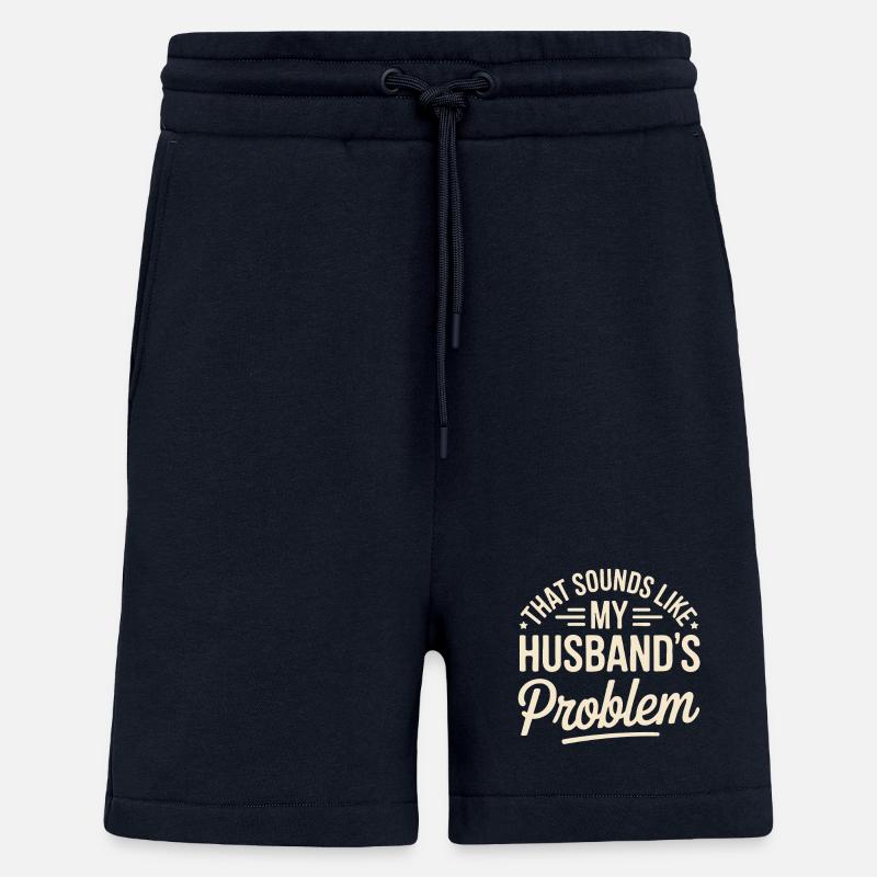 That's my husband's problem - Shorts - made by SPREAD - DARK NAVY