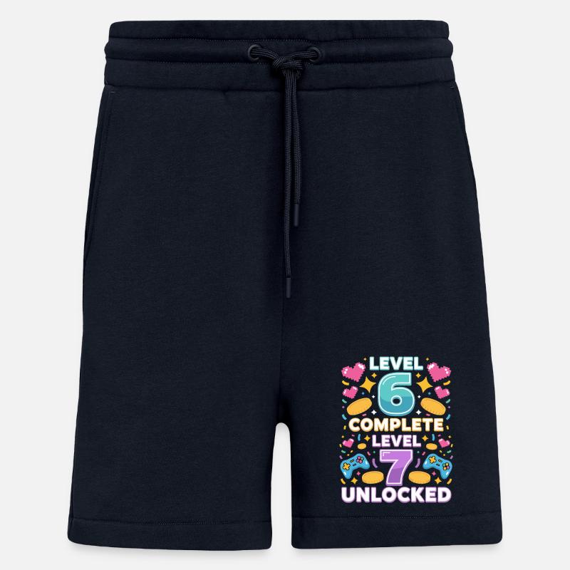 Niveau 6 Niveau 7 complété Débloqué - Short bio décontracté fabriqué en UE - DARK NAVY