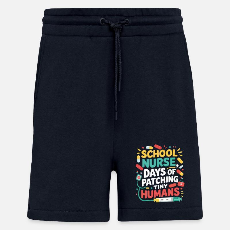 Minis patchwork d’infirmière scolaire - Short bio décontracté fabriqué en UE - DARK NAVY