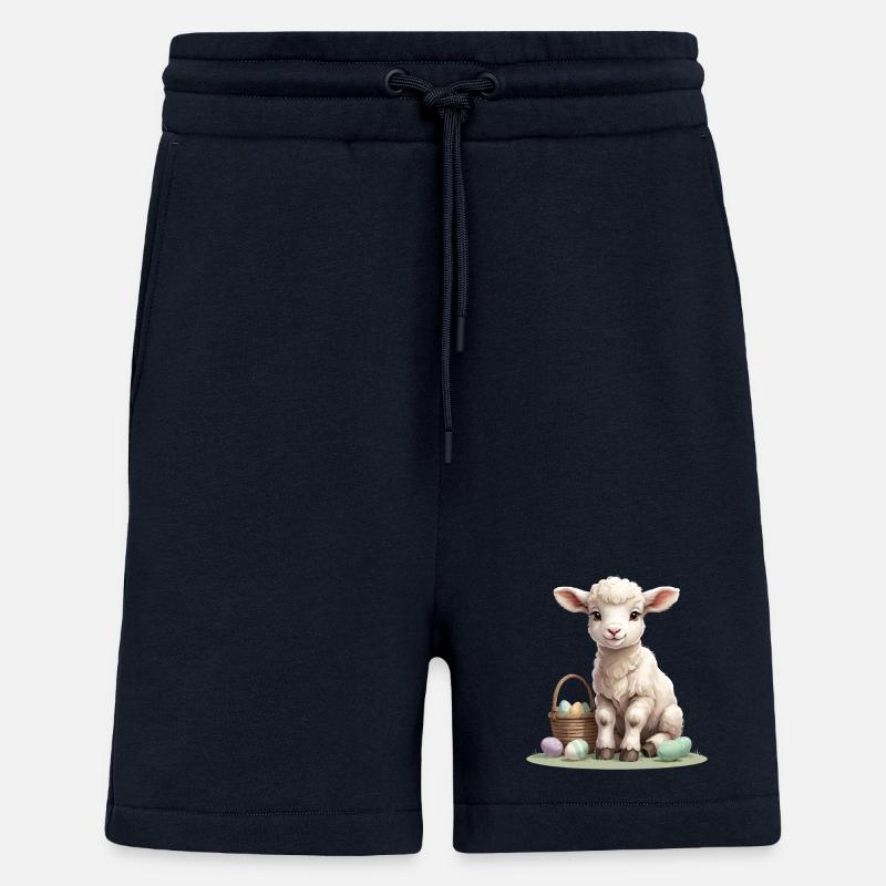 Pastell Lamm mit Ostereiern - Shorts - made by SPREAD - DARK NAVY