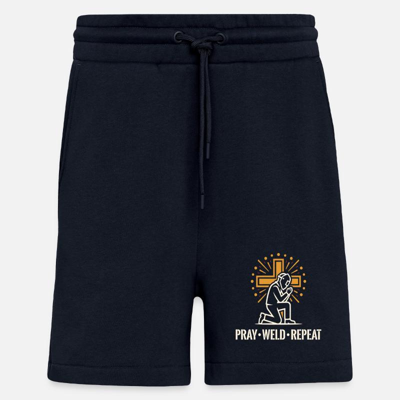 Pray Weld Repeat Welder Cross - Shorts - made by SPREAD - DARK NAVY