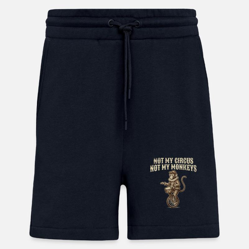 Pas mon cirque, pas mes singes - Short bio décontracté fabriqué en UE - DARK NAVY