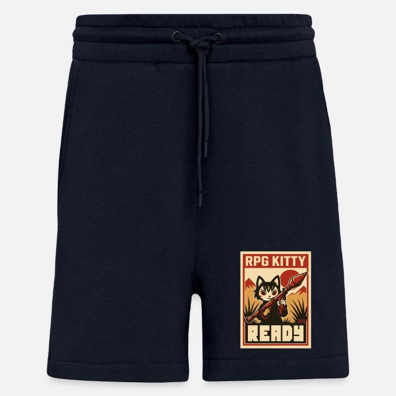 RPG Kitty Ready Poster - Shorts - made by SPREAD - DARK NAVY