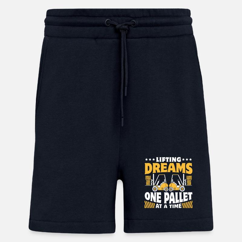 Staplerfahrer Englisch Spruch Stapler - Shorts - made by SPREAD - DARK NAVY