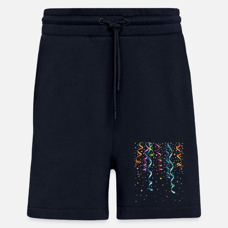 Silvester. Bunte Luftschlangen mit Konfetti. - Shorts - made by SPREAD - DARK NAVY