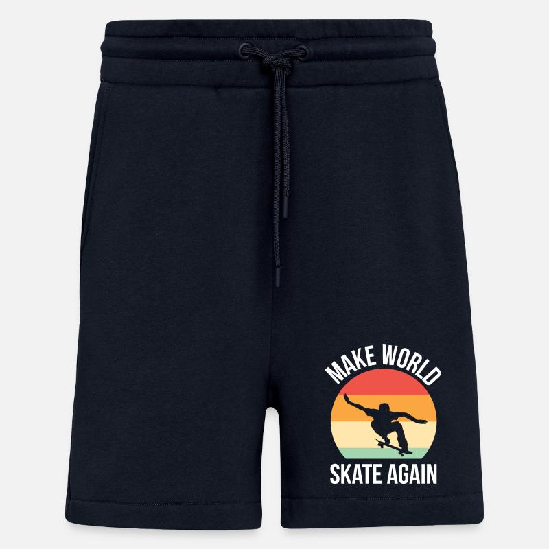Make World Skate Again - Shorts - made by SPREAD - DARK NAVY