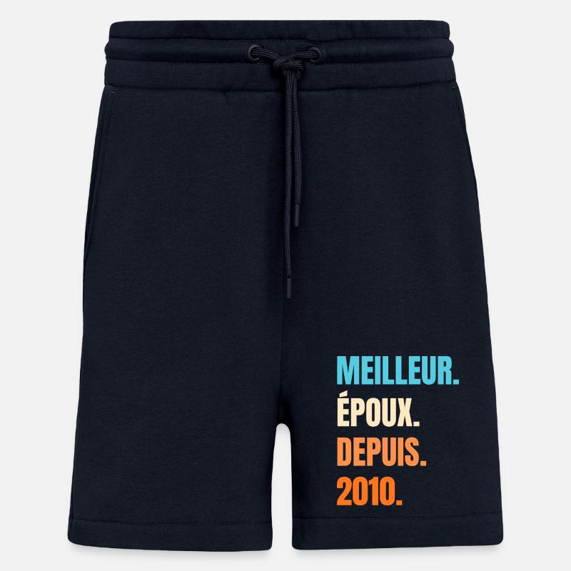 Bester Ehemann seit 2010 Geschenk-Ehemann - Shorts - made by SPREAD - DARK NAVY