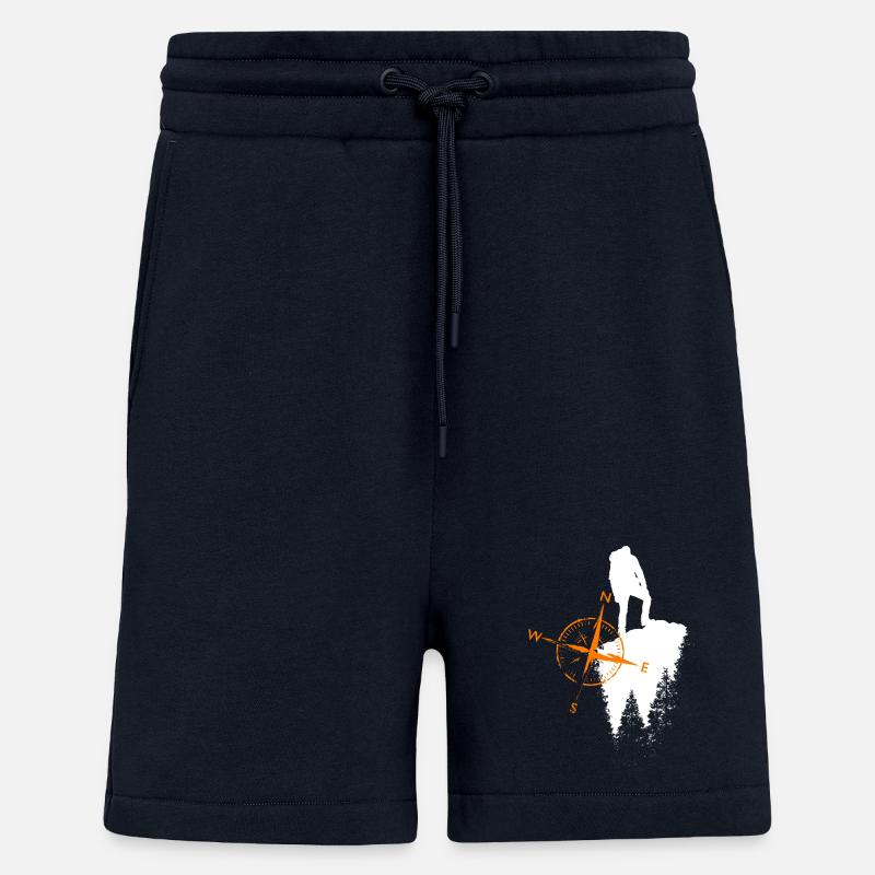 Wanderer Motiv mit einem Kompa - Shorts - made by SPREAD - DARK NAVY