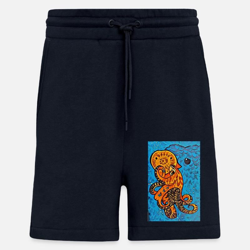 Krake, selbst gezeichnet - Shorts - made by SPREAD - DARK NAVY