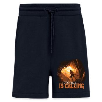 La grotte appelle au coucher du soleil - Short bio décontracté fabriqué en UE - DARK NAVY - Devant