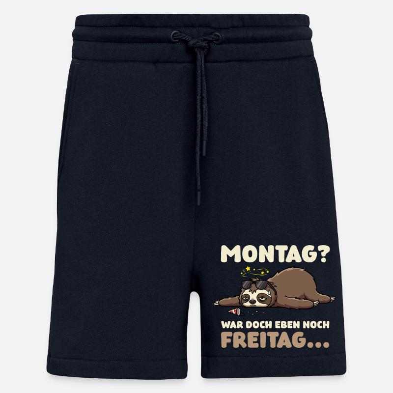 Lundi ? C’était juste vendredi – paresseuse - Short bio décontracté fabriqué en UE - DARK NAVY