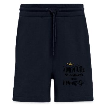 Adventure is calling and I must go - Fernweh Motiv - Shorts - made by SPREAD - DARK NAVY - Vorne