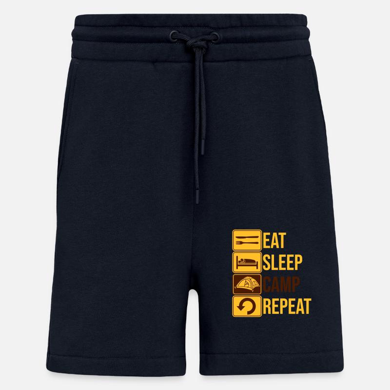 Manger Sleep Camp Répéter - Short bio décontracté fabriqué en UE - DARK NAVY