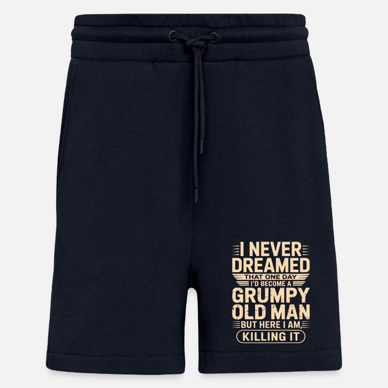 Grumpy Old Man Quote Tee - Short bio décontracté fabriqué en UE - DARK NAVY