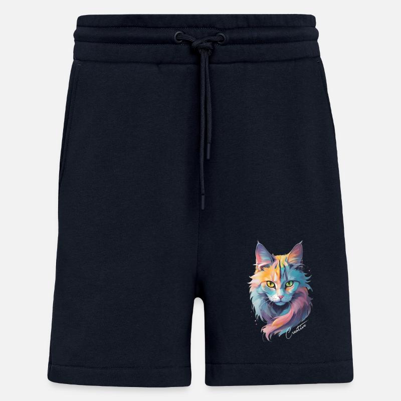 Chat Créatif - Short bio décontracté fabriqué en UE - DARK NAVY