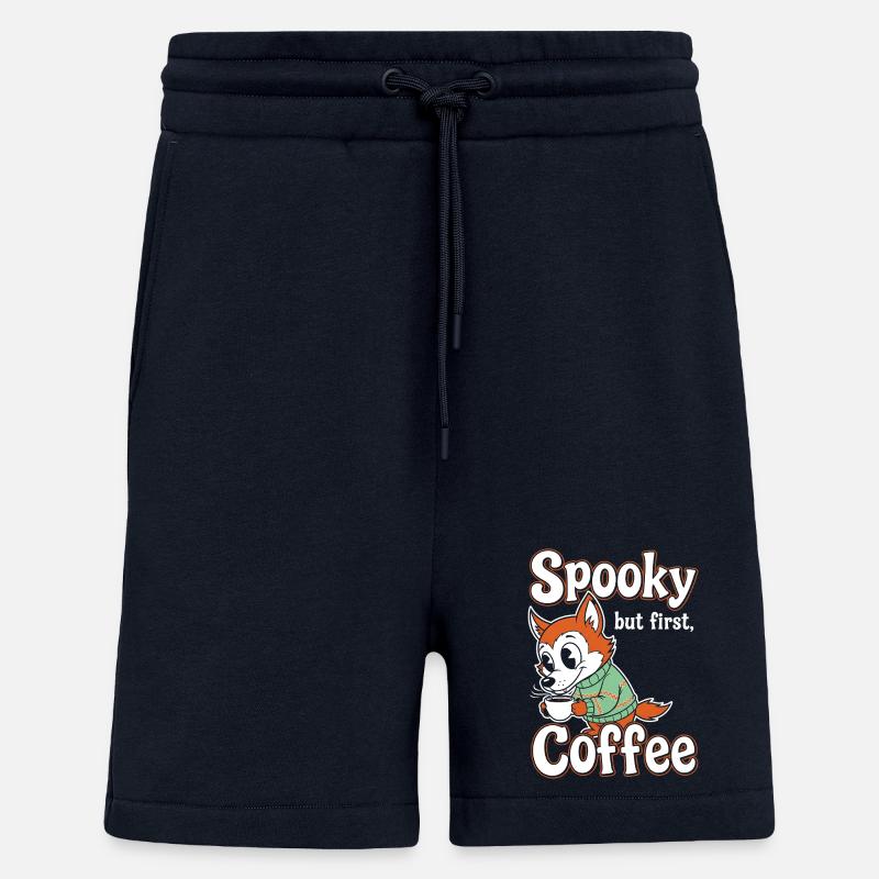 Kuschelfuchs mit Kaffee-Motiv - Shorts - made by SPREAD - DARK NAVY