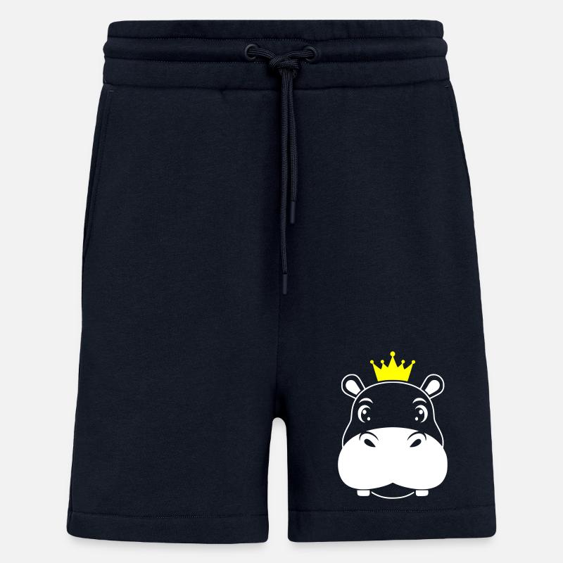 Nilpferd König Krone Prinz Vektor - Shorts - made by SPREAD - DARK NAVY