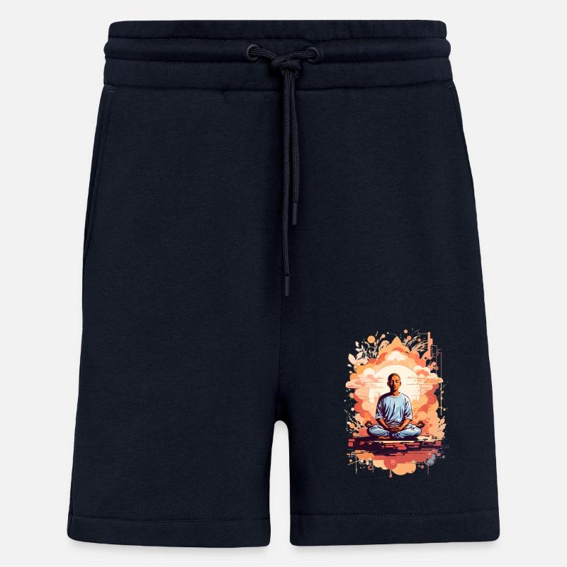 Exercice de méditation - Short bio décontracté fabriqué en UE - DARK NAVY
