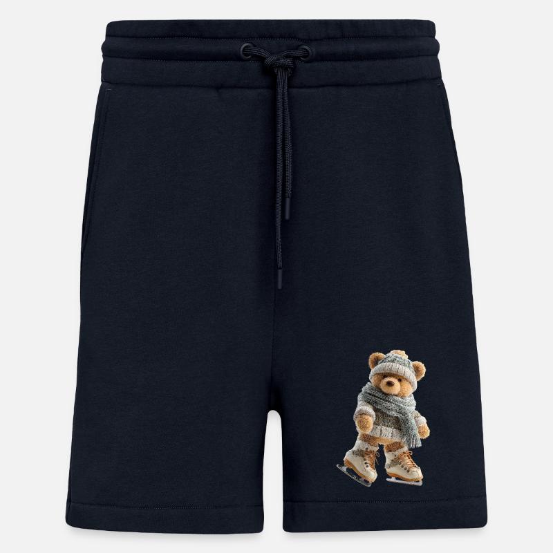 SchlittschuhlaufenderWinterbär Eiszauber mit Schal - Shorts - made by SPREAD - DARK NAVY