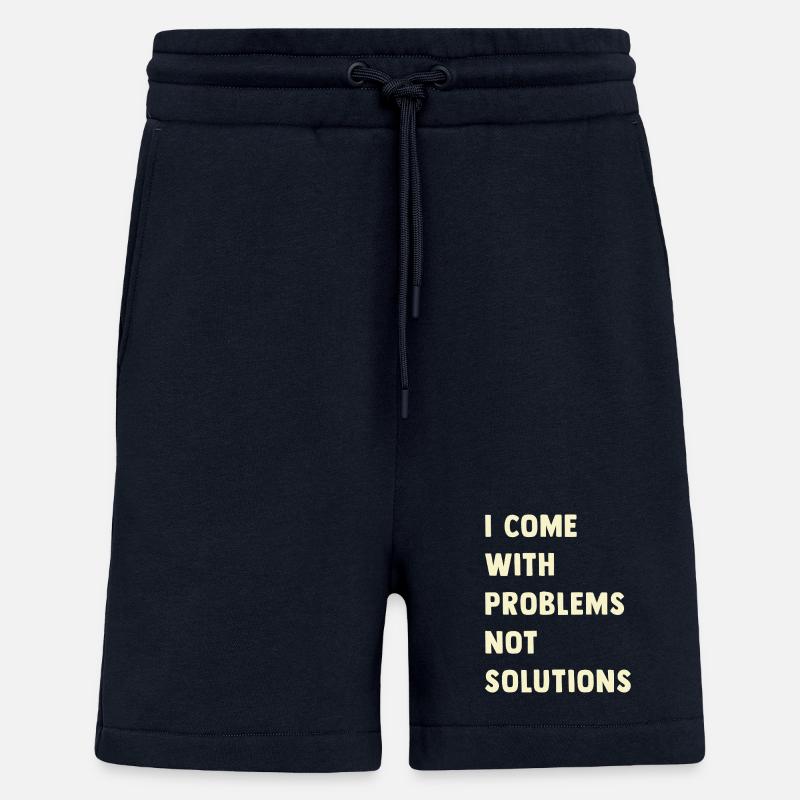 J’ai des problèmes, pas des solutions - Short bio décontracté fabriqué en UE - DARK NAVY