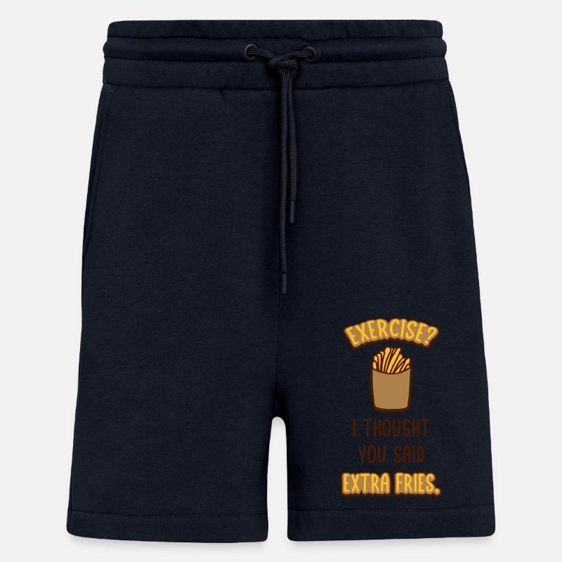 Exercise Extra Fries Zitat - Shorts - made by SPREAD - DARK NAVY